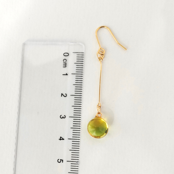 幸せを呼ぶ四つ葉_グリーン_イヤーアクセサリー 5枚目